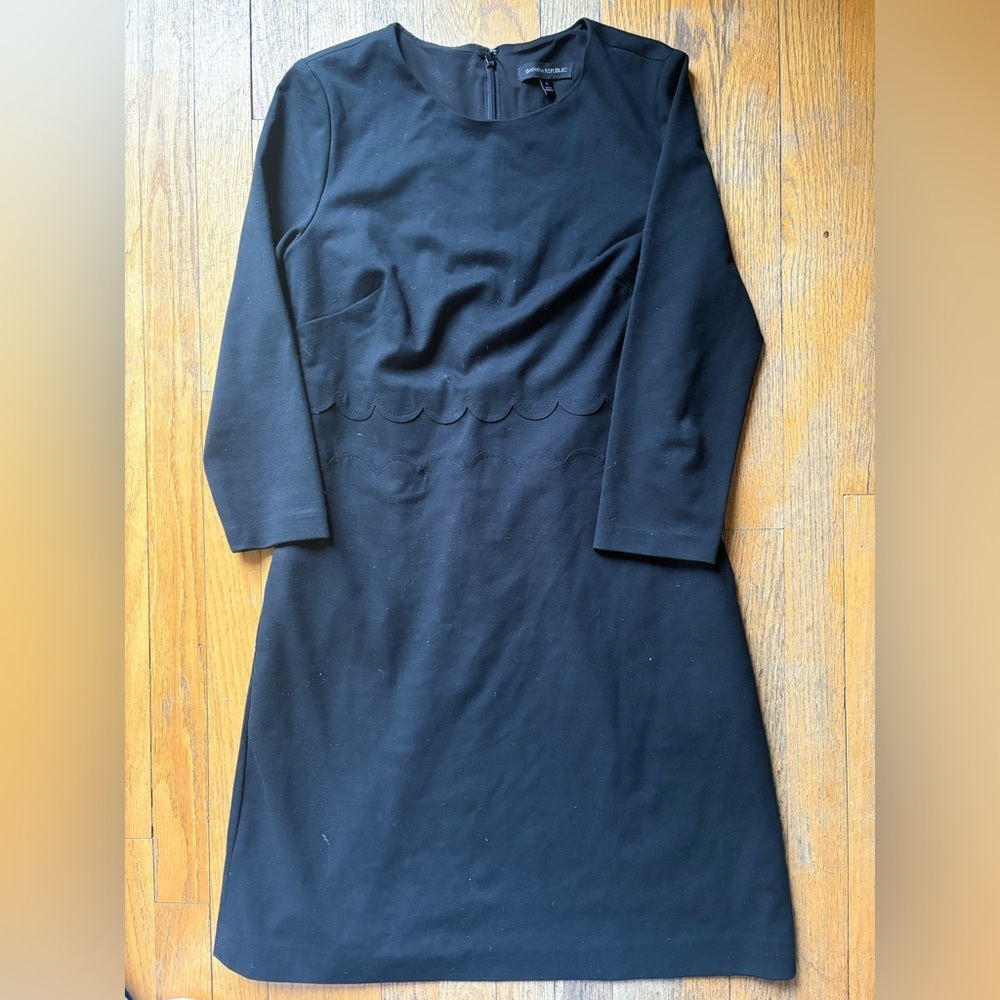 Banana Republic Scallop Ponte Sheath Dress - Picture 3 of 12
